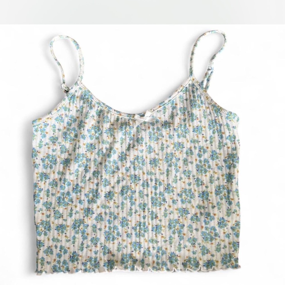 Forever 21 Blue and White Floral Camisole